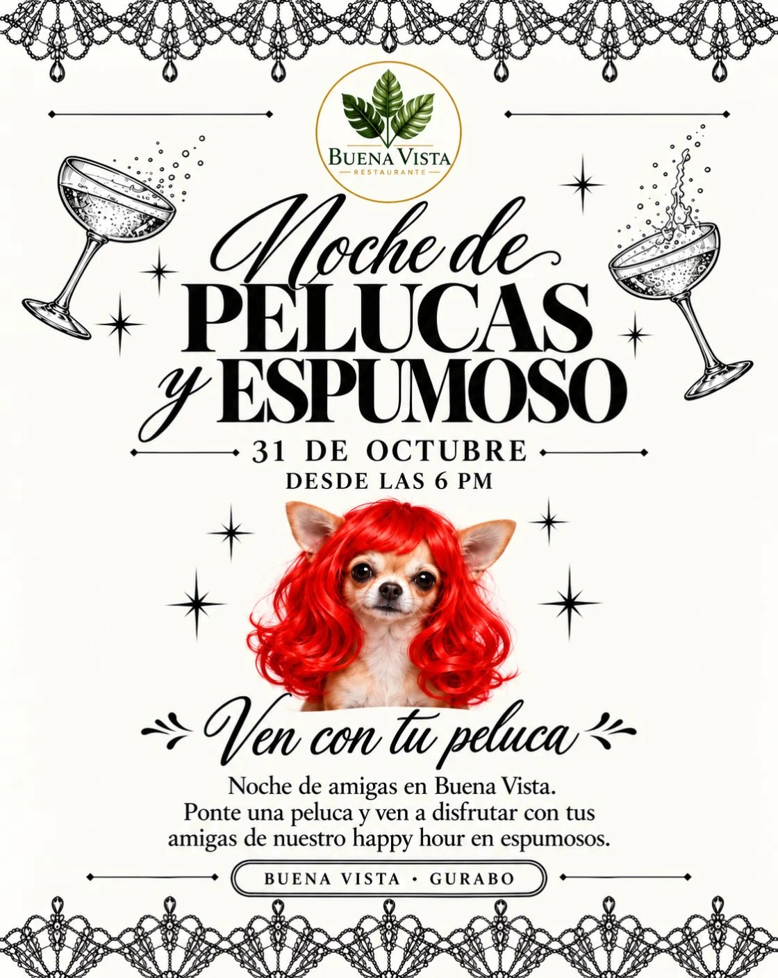 Noche de Pelucas y Espumoso