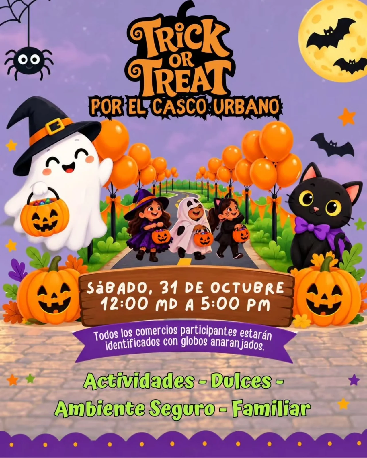 Trick or Treat por el Casco Urbano de Aibonito